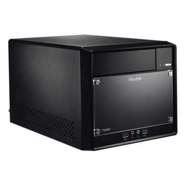 SH510R4, Intel® H510 Chipset, 2x DDR4 DIMM, 1x M.2 NVMe, 2x 3.5" HDD, 1x 5.25" ODD, 300W 80 PLUS Bronze PSU, XPC Cube PC Barebone