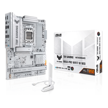 TUF GAMING B850-PRO WIFI7 W NEO, AMD B850 Chipset, AM5, ATX Motherboard