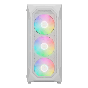 AURA GC1 ELITE WH ARGB, Tempered Glass, No PSU, ATX, White, Mid Tower Case