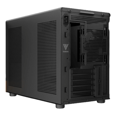 ATHENA M4M WOOD, Tempered Glass, No PSU, microATX, Black, Mini Tower Case