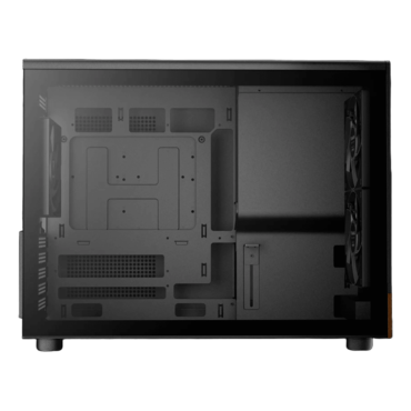 ATHENA M4M WOOD, Tempered Glass, No PSU, microATX, Black, Mini Tower Case