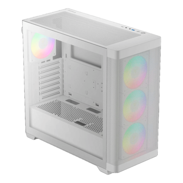 ATHENA M3 WH, Tempered Glass, No PSU, E-ATX, White, Mid Tower Case