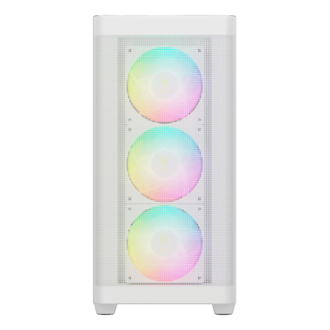 ATHENA M3 WH, Tempered Glass, No PSU, E-ATX, White, Mid Tower Case