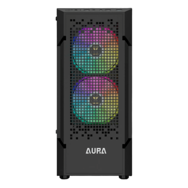 AURA GC7 ARGB, Tempered Glass, No PSU, ATX, Black, Mid Tower Case