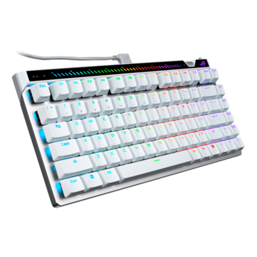 ROG Falchion Ace 75 HE, Per Key RGB, ROG HFX V2X Magnetic, Wired, White, Mechanical Gaming Keyboard