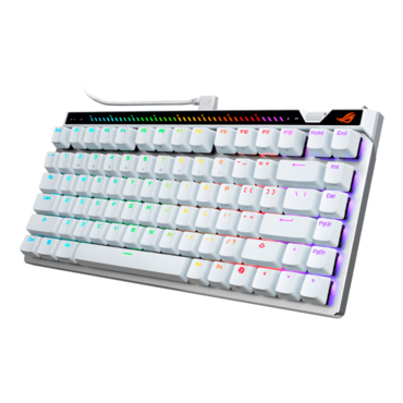 ROG Falchion Ace 75 HE, Per Key RGB, ROG HFX V2X Magnetic, Wired, White, Mechanical Gaming Keyboard