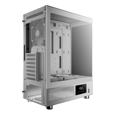 ATLAS E1 WH, Tempered Glass, No PSU, ATX, White, Mid Tower Case