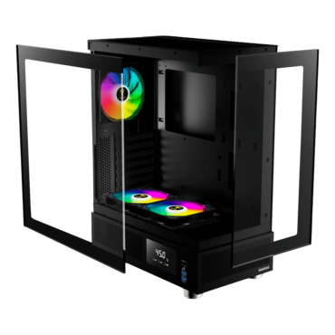 ATLAS E1, Tempered Glass, No PSU, ATX, Black, Mid Tower Case