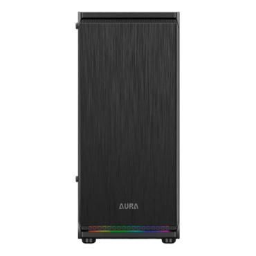 AURA GC8 ARGB, Tempered Glass, No PSU, ATX, Black, Mid Tower Case