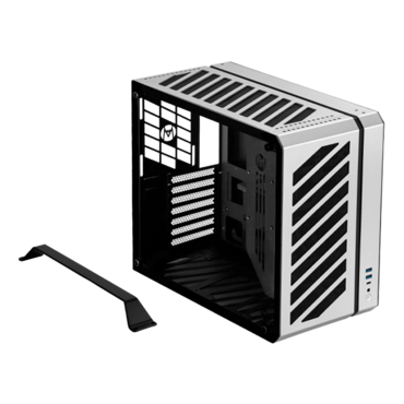 C34 Horizon Pro, Tempered Glass, No PSU, ATX, Moonlit Silver, Mid Tower Case