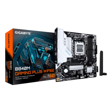 B840M GAMING PLUS WIFI6E, AMD B840 Chipset, AM5, microATX Motherboard