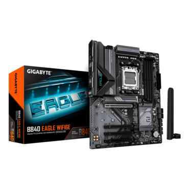 B840 EAGLE WIFI6E, AMD B840 Chipset, AM5, ATX Motherboard