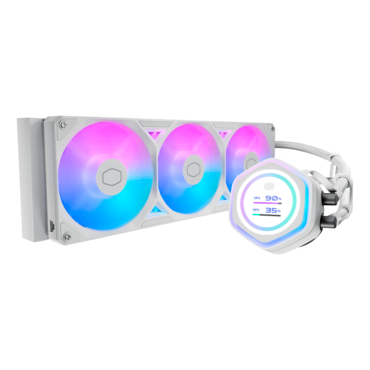 MasterLiquid Atmos II LCD, White, 360mm Radiator, Liquid Cooling System