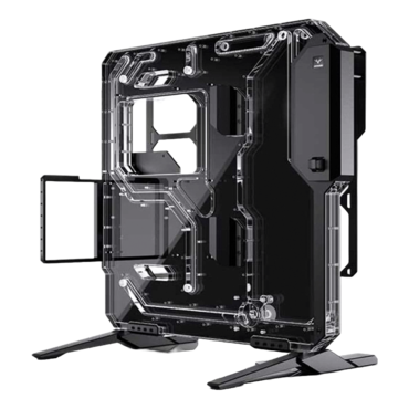 Granzon G20, w/ LCD DDC Pump, No PSU, E-ATX, Black, Liquid Cooling Distro Show Full Tower Case