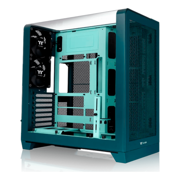 View 390 Air, Tempered Glass, No PSU, ATX, Transformative Teal, Mid Tower Case