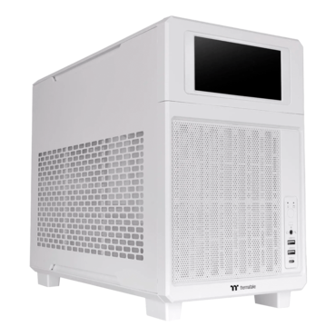 TR200, Mesh Panel, LCD, No PSU, microATX, Snow, Mini Tower Case