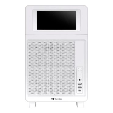 TR200, Mesh Panel, LCD, No PSU, microATX, Snow, Mini Tower Case