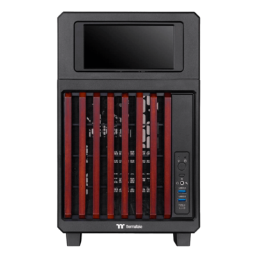 TR200 WS, Mesh Panel, LCD, No PSU, microATX, Black, Mini Tower Case