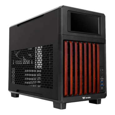 TR200 WS, Mesh Panel, LCD, No PSU, microATX, Black, Mini Tower Case