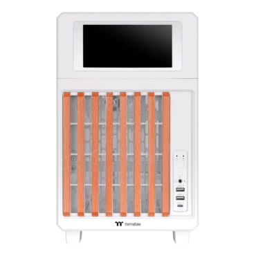TR200 WS, Mesh Panel, LCD, No PSU, microATX, Snow, Mini Tower Case