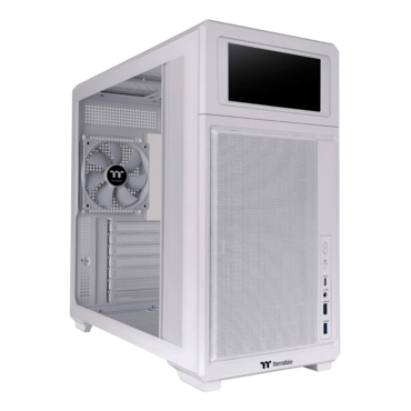 TR300 TG, Tempered Glass, LCD, No PSU, ATX, Snow, Mid Tower Case