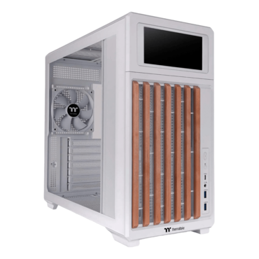 TR300 WS, LCD, Tempered Glass, No PSU, ATX, Snow, Mid Tower Case