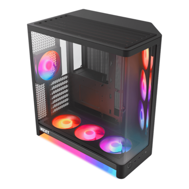 H6 RGB+, Tempered Glass, No PSU, ATX, Black, Mid Tower Case