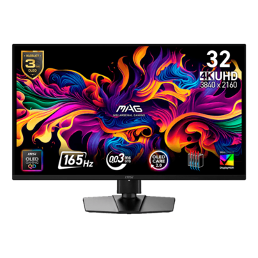 MAG 322UP QD-OLED E16, DisplayHDR™ 400, 31.5" QD-OLED, 3840 x 2160 (4K UHD), 0.03 ms, 165Hz, FreeSync™ Premium Pro/G-SYNC® Compatible Gaming Monitor