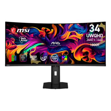 MAG 341CQP QD-OLED X28, Curved, 34.18" QD-OLED, 3440 x 1440 (UWQHD), 0.03 ms, 280Hz, FreeSync™ Premium Pro/G-SYNC® Compatible Gaming Monitor