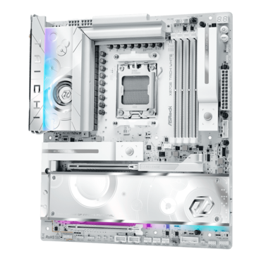 X870E Taichi White, AMD X870E Chipset, AM5, E-ATX Motherboard