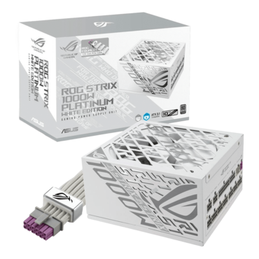 ROG-STRIX-1000P-GAMING-WHITE-E, 80 PLUS Platinum 1000W, Fully Modular, ATX Power Supply