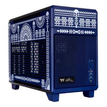 TR100 Koralie Edition, Mesh Panel, No PSU, mini-ITX, Cobalt Blue, Mini Tower Case