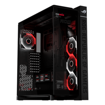 ROG Cronox ARGB, LCD, Tempered Glass, No PSU, E-ATX, Black, Full Tower Case