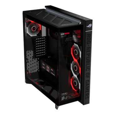ROG Cronox ARGB, LCD, Tempered Glass, No PSU, E-ATX, Black, Full Tower Case