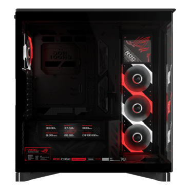ROG Cronox ARGB, LCD, Tempered Glass, No PSU, E-ATX, Black, Full Tower Case