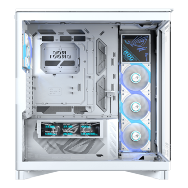 ROG Cronox ARGB, LCD, Tempered Glass, No PSU, E-ATX, White, Full Tower Case