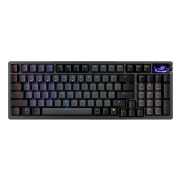 ROG Azoth 96 HE, Per Key RGB, ROG HFX V2 Magnetic, Wireless/Wired/Bluetooth, Black, Mechanical Gaming Keyboard