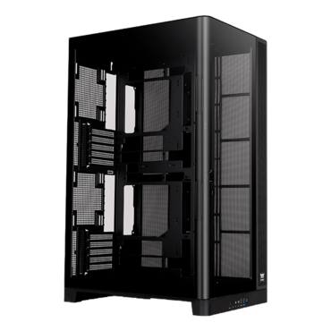 CAPO X, Tempered Glass, No PSU, ATX, Black, Dual System Case