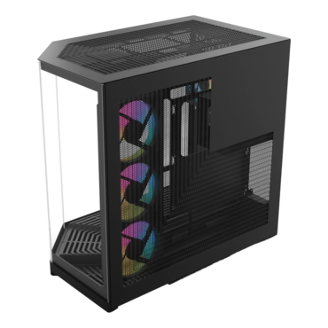 Y50 RGB, Tempered Glass, No PSU, E-ATX, Pitch Black, Mid Tower Case