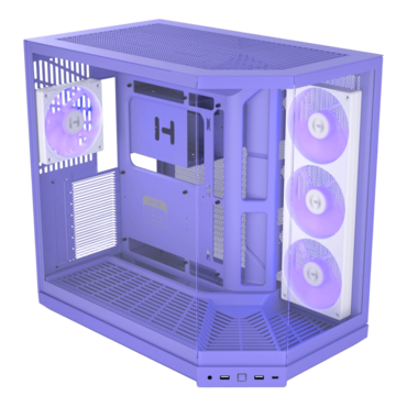 Y50 RGB, Tempered Glass, No PSU, E-ATX, Taro Milk, Mid Tower Case