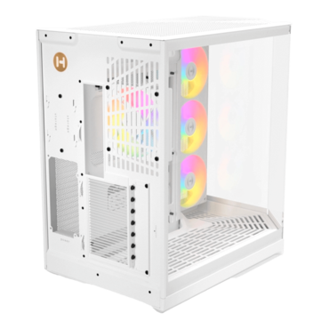 Y50 RGB, Tempered Glass, No PSU, E-ATX, Snow White, Mid Tower Case