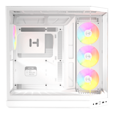 Y50 RGB, Tempered Glass, No PSU, E-ATX, Snow White, Mid Tower Case