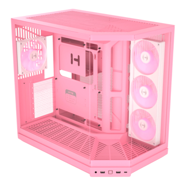Y50 RGB, Tempered Glass, No PSU, E-ATX, Strawberry Milk, Mid Tower Case