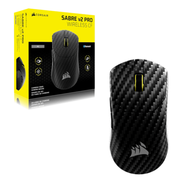 SABRE v2 PRO CARBON FIBER WIRELESS, 33000-dpi, Wired/Bluetooth/Wireless, Black, Optical Gaming Mouse