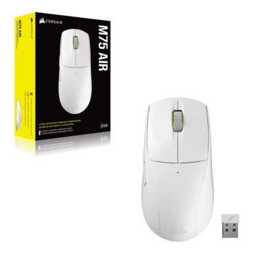 M75 AIR WIRELESS Ultra, 26000-dpi, Bluetooth/Wireless, White, Optical Gaming Mouse