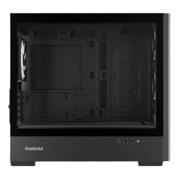 ATHENA E5M, Tempered Glass, No PSU, microATX, Black, Mid Tower Case