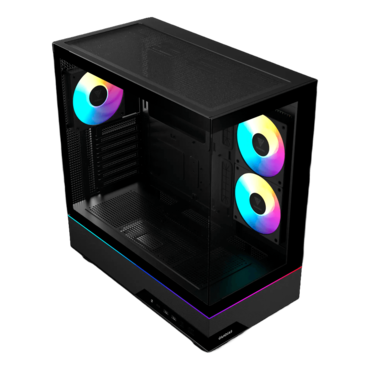 ATLAS M5, Tempered Glass, No PSU, ATX, Black, Mid Tower Case