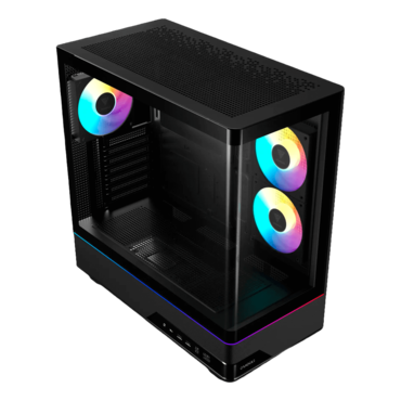 ATLAS M5 CG, Tempered Glass, No PSU, ATX, Black, Mid Tower Case