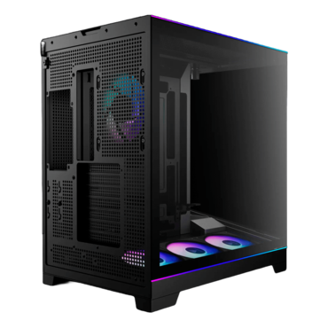 ATLAS P6 CG, Tempered Glass, No PSU, ATX, Black, Mid Tower Case