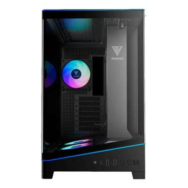 ATLAS P6 CG, Tempered Glass, No PSU, ATX, Black, Mid Tower Case